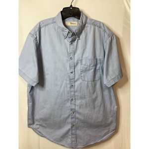 Penmans Short‎ sleeve Men’s Button down Shirt Light Blue Size Large